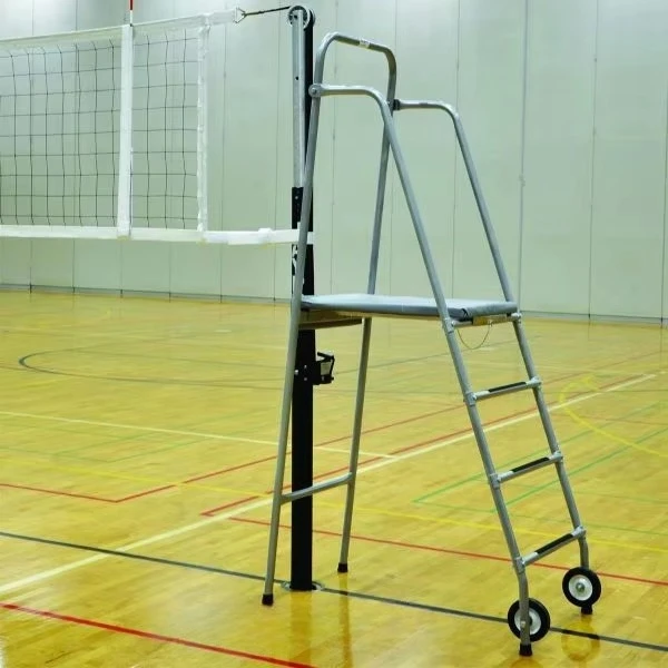 Portable Volleyball Referee Stands with Protective Coats Option to Add Wheels Net Type Product