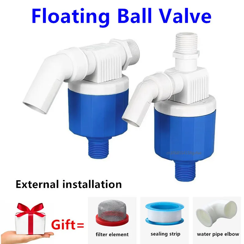 

1/2 Inch 3/4" 1" Smart Water Valve Float Valve for Water Tank Male Thread Floating Ball Valve Flotadores Vertical Exterior Valve