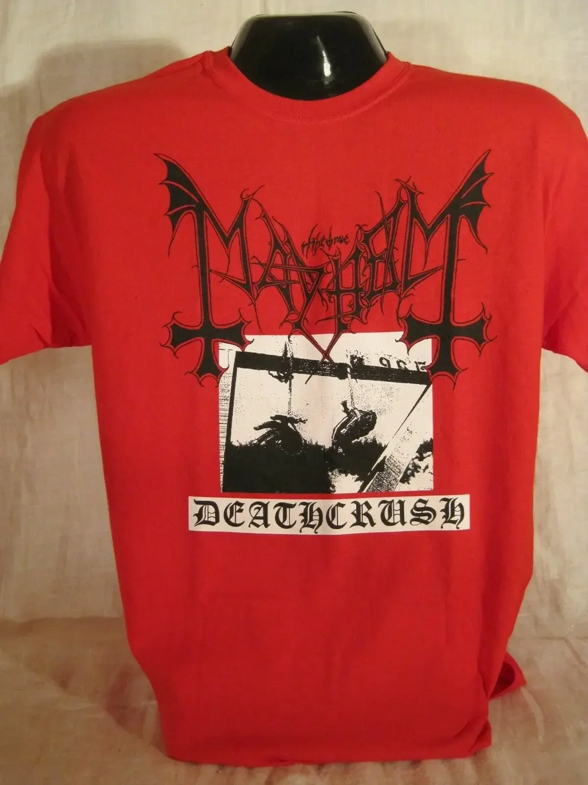 Camiseta Mayhem Deathcrush, banda de Heavy Metal, música, ropa noruega, nueva 7130
