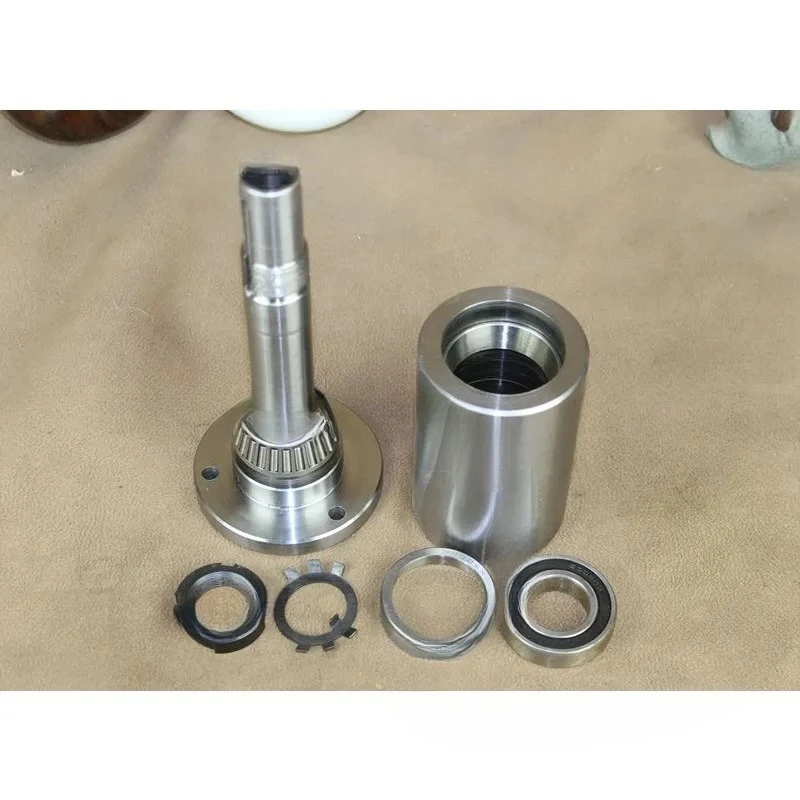 Small lathe spindle High strength lathe Head assembly Tapered bearing with flange without chuck