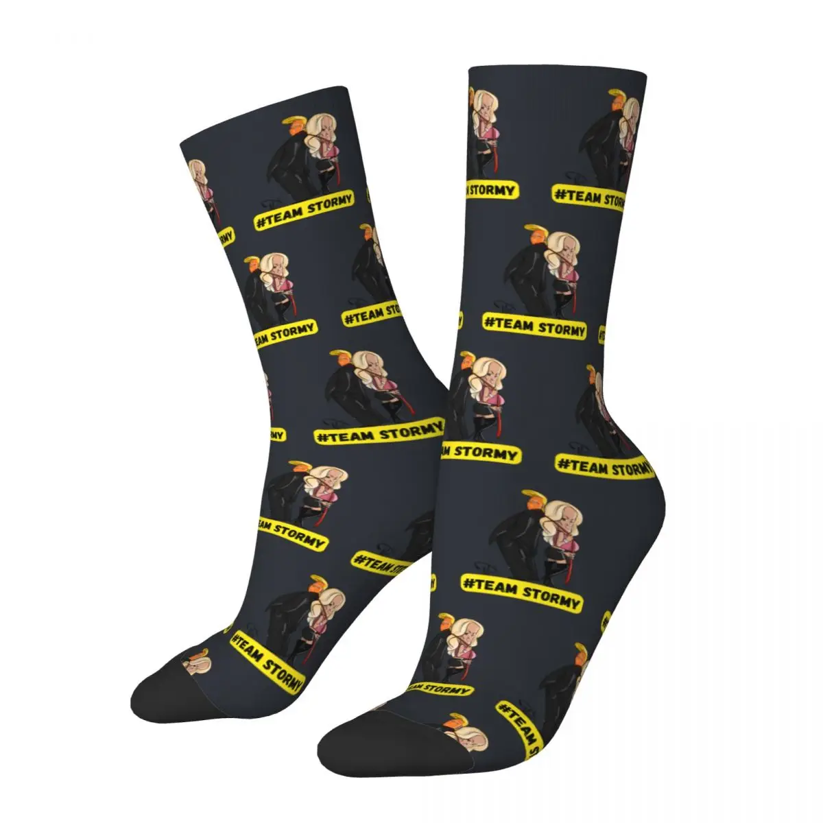 Funny Crazy compression Unbelievable Sock for Men Hip Hop Vintage Stormy daniels Happy Quality Pattern Printed Boys Crew