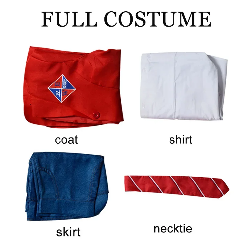 Rebelde Cosplay Costume High School Uniform Red Color Jacket Shirt Suit Halloween Carnival Party Costums for Women Girls Men