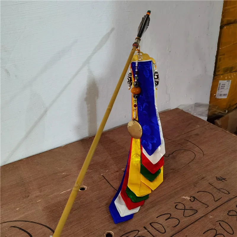 Nepal Wealth Flag Arrowhead Sword Five Color God of Wealth Talisman Buddhist Ritual Object