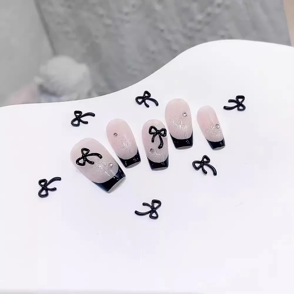 20 stks/partij Boog Lint Nail Art Charm 3D Metalen Snoep Kleurrijke Nail Steentjes DIY Manicure Decor Onderdelen Leuke Strik