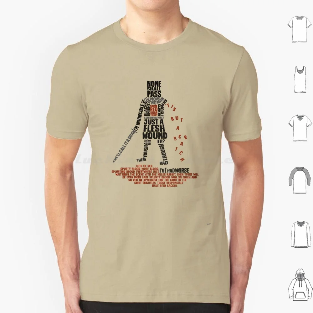 Tis But Some Text T Shirt Men Women Kids 6Xl Monty Python And The Holy Grail Holy Grail Black Knight Killer Rabbit King Arthur