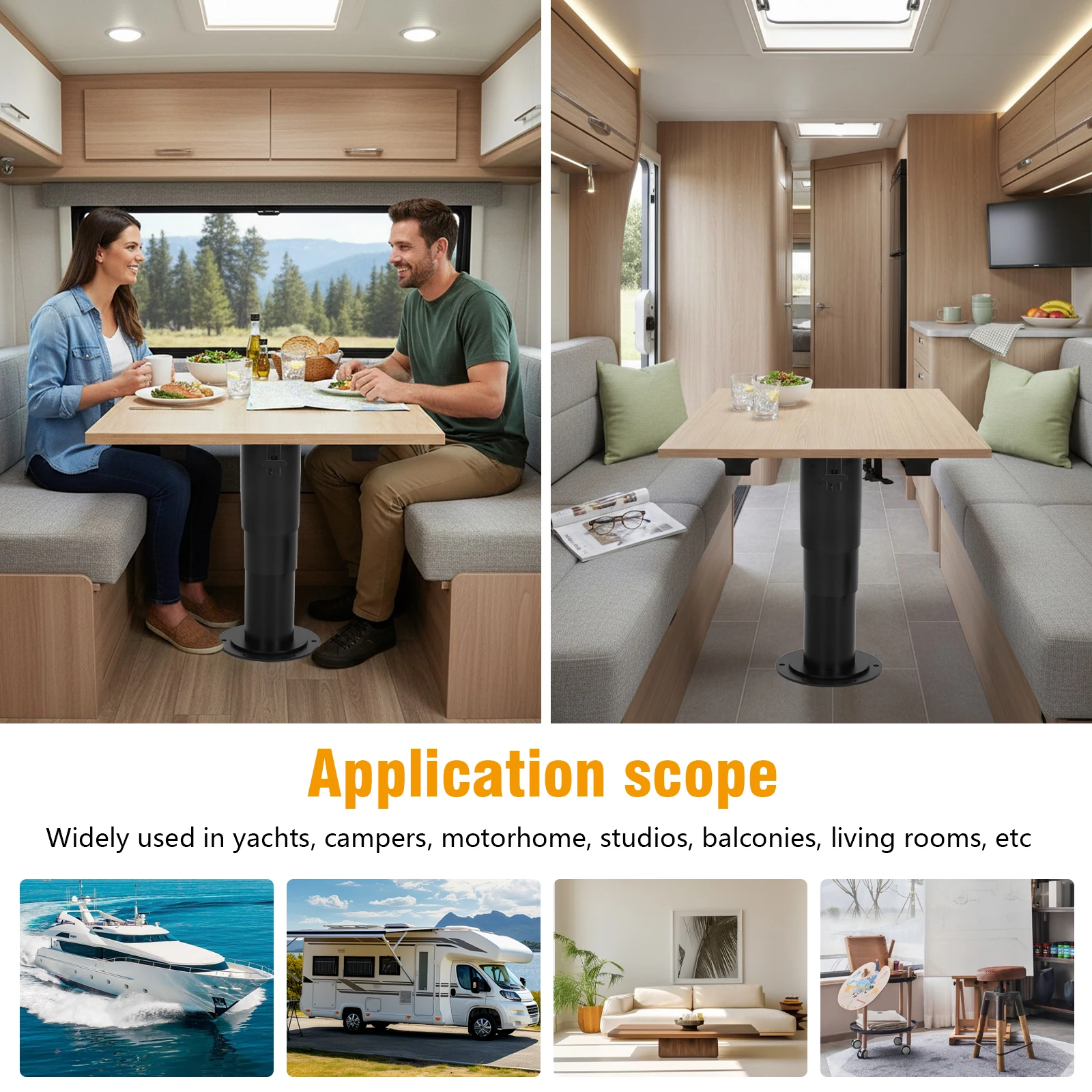 

Опора для стола для автодомов с регулировкой высоты, сверхпрочная пневматическая ножка для стола с газовым подъемником для кемперов и лодок