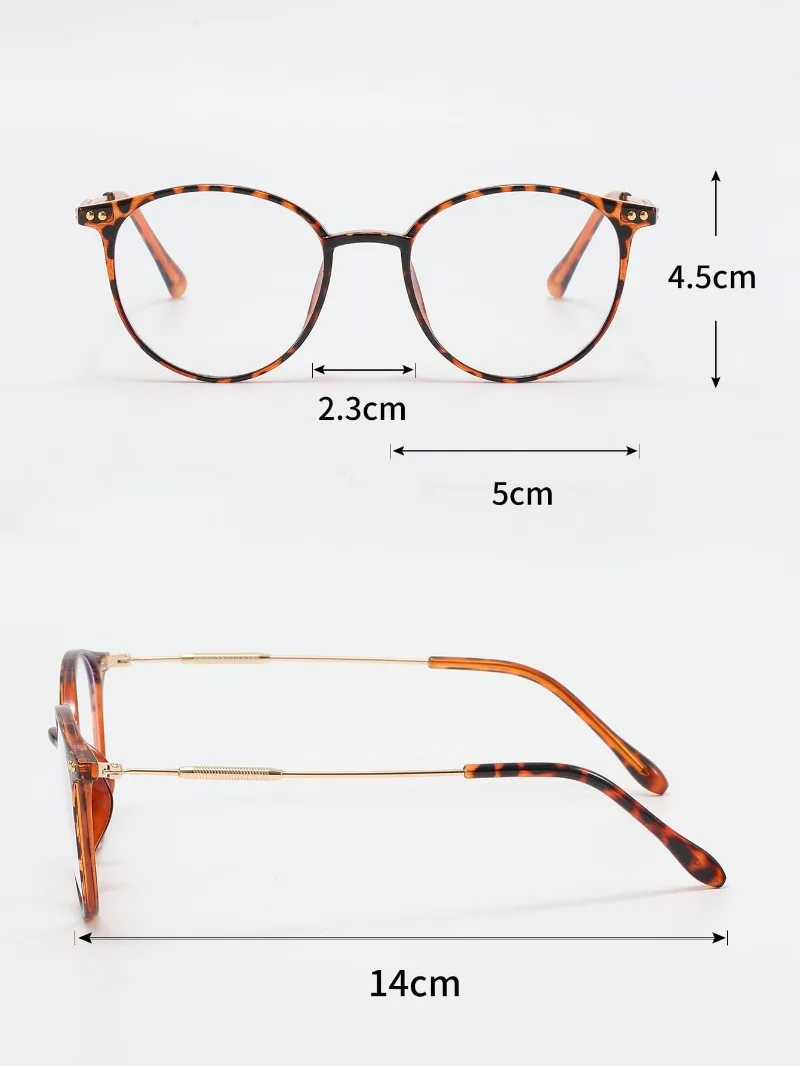 1 Stück Damen-Rundbrille für den Alltag, vielseitig, farbwechselnd, schlicht und modisch, geeignet für den Schulweg. – Detail 7