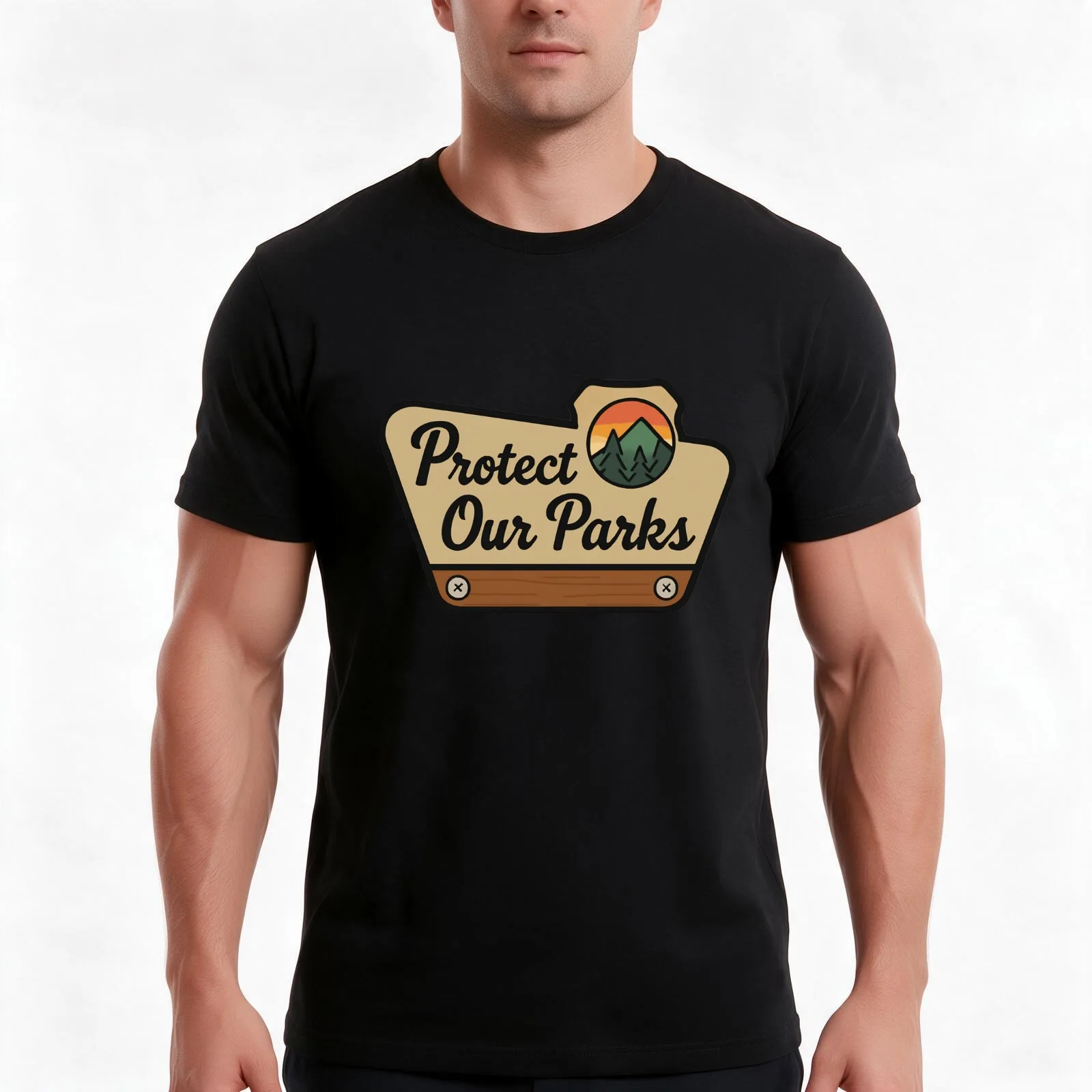 Protect our national parks - save the public lands forests environment T-Shirt Summer Casual Cotton Tee Vintage Graphic Print