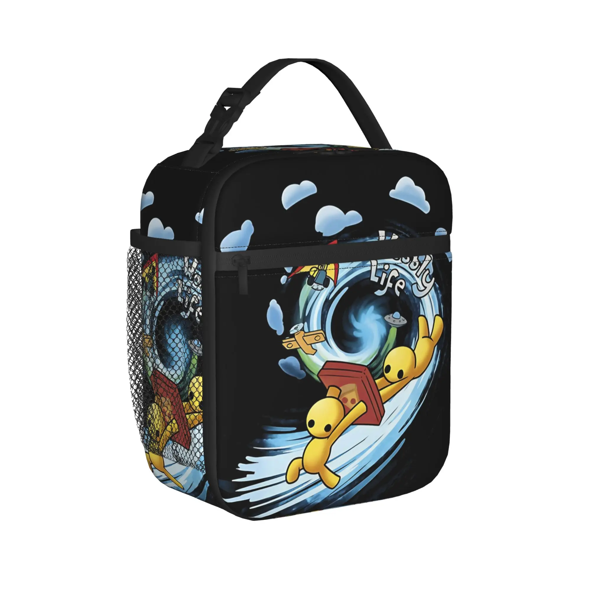 Wobblys Life Game Insulated Lunch Bag Leakproof  Reusable Cooler Bag Tote Lunch Box Beach  Picnic Food Bag