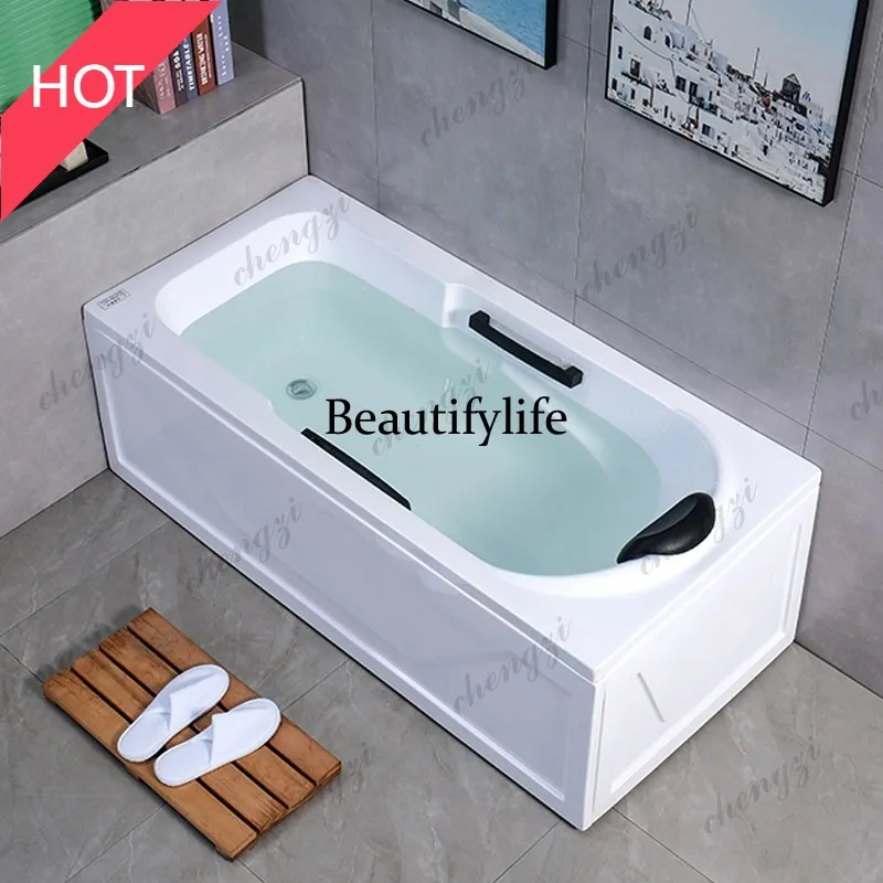 M02 Acrylic bathtub household double skirt independent thermal insulation bathtub acrylic surf jacuzzi
