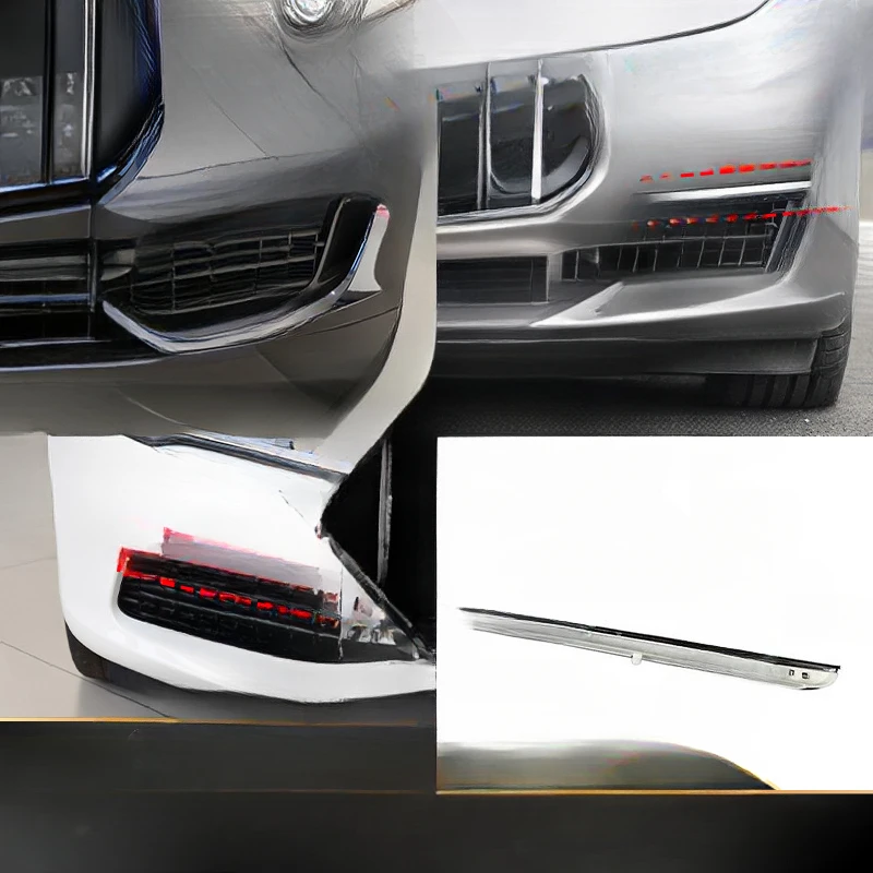 For Maserati Levante Ghibli Quattroporte 2022 Front Bumper Trim  Fog Light Decorative Strip