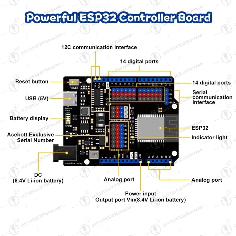 Adult School Kids Beginner Coding Learning Smart Bionic Bipedal DIY Robot Kit
