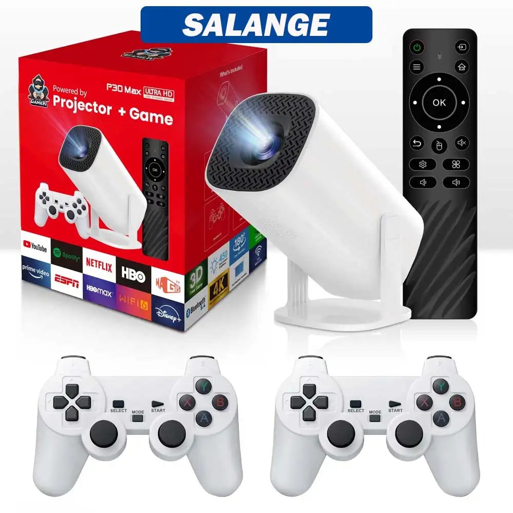 

Salange P30 Max Game Projector Mini FreeStyle Home Theater for Xiaomi IOS Android Phone 720P Outdoor 1080P 4K Supported HDMI