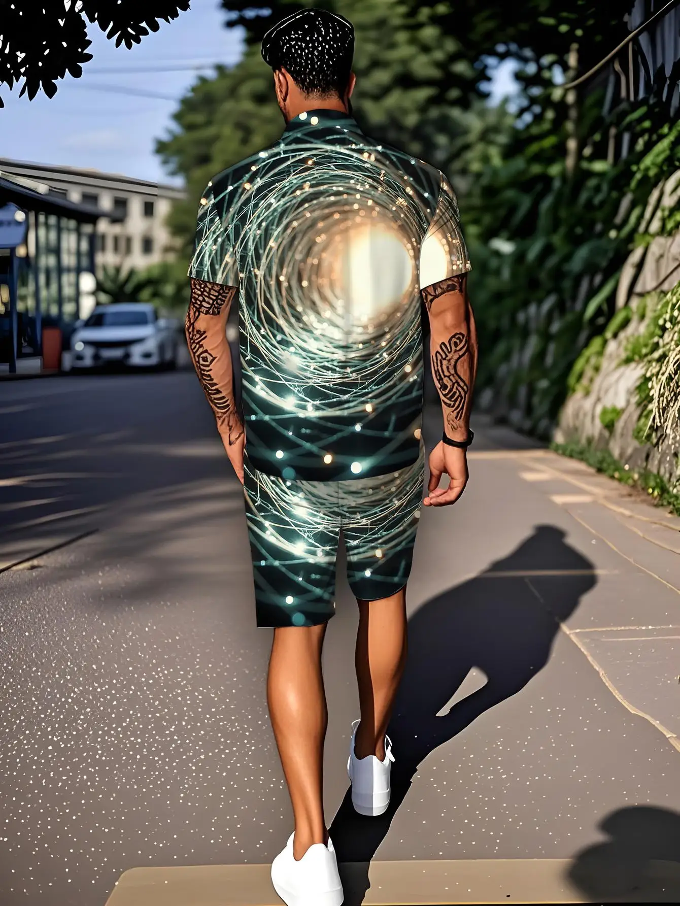 Men's Shirt Sets 2026 Spring/Summer training suit set men sweat suit jogging set 2 piece set Graphic Tracksuit men 3D Printed