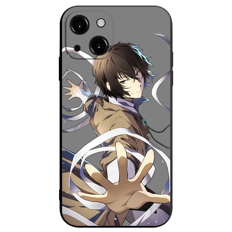 Bungo bezpańskie psy martwe jabłko dazai osamu Chuuya Anime etui na telefon iPhone 14 13 12 11 Pro Max Mini XS X XR SE3 2 7 8 Plus miękkie