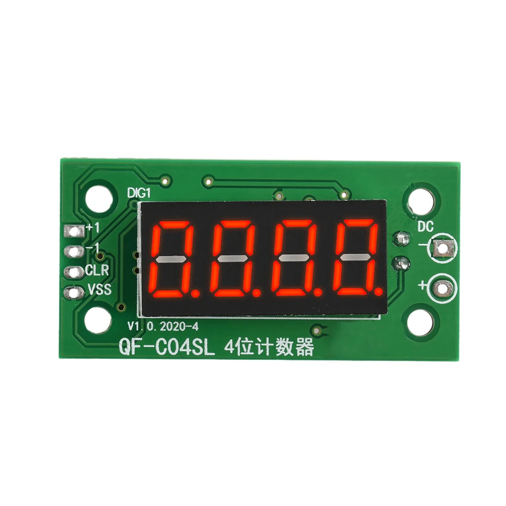 

DC 4-25V 0.36 inch 4-Digit Digital Tube Counter Module Red LED Display Low Level Switch Quantity Counting Module Circuit Board