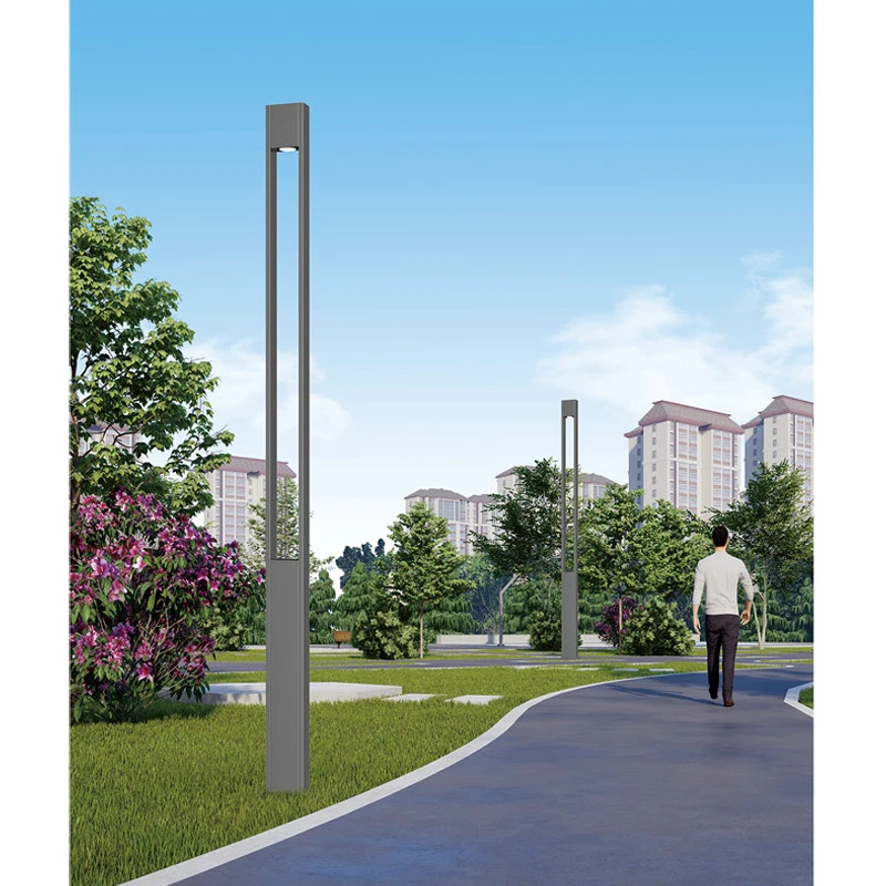 Double-striped pole lights, polygonal garden post lights, square courtyard post lights, plaza park walkway decorative lights