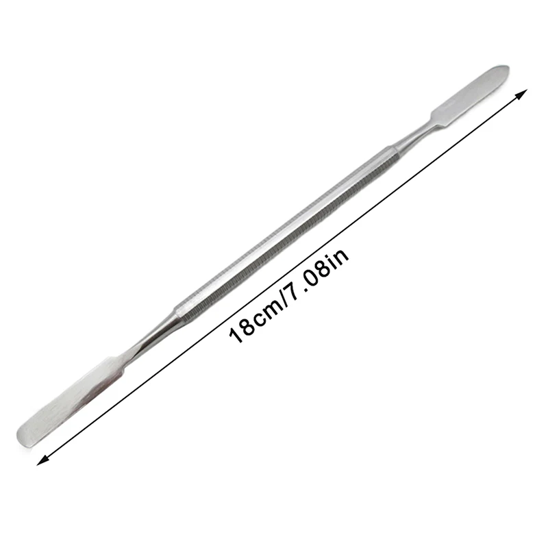 3Pcs Double Ended Nail Art Makeup Foundation Mixing Stick Dental Cement Spatula Stainless Steel Mixing Spatula Equipment