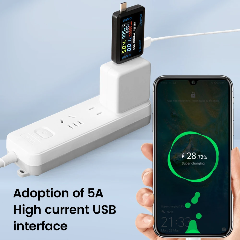 Вольтметр постоянного тока 4,5 ~ 36 В, цифровой дисплей, напряжение, ток, емкость, сопротивление, тестер мощности, интерфейс USB Type-C, зарядное устройство, детектор