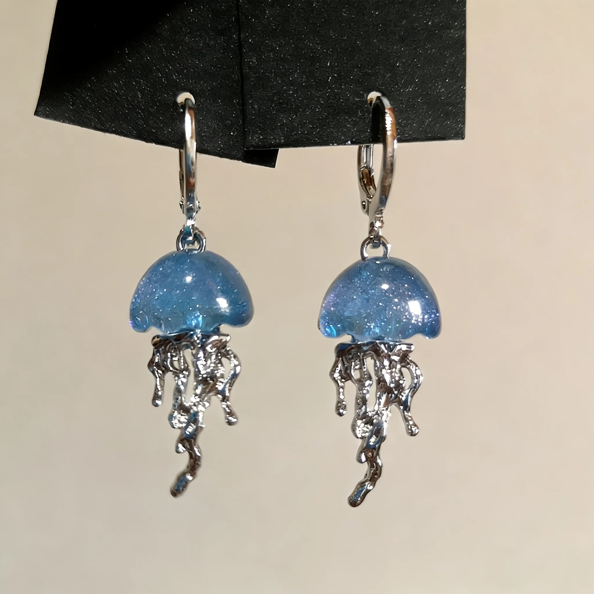 Y2K Cute Blue Jellyfish Ocean Theme Pendant Earrings, Charming Aesthetic Jewelry Accessories for Women & Girls