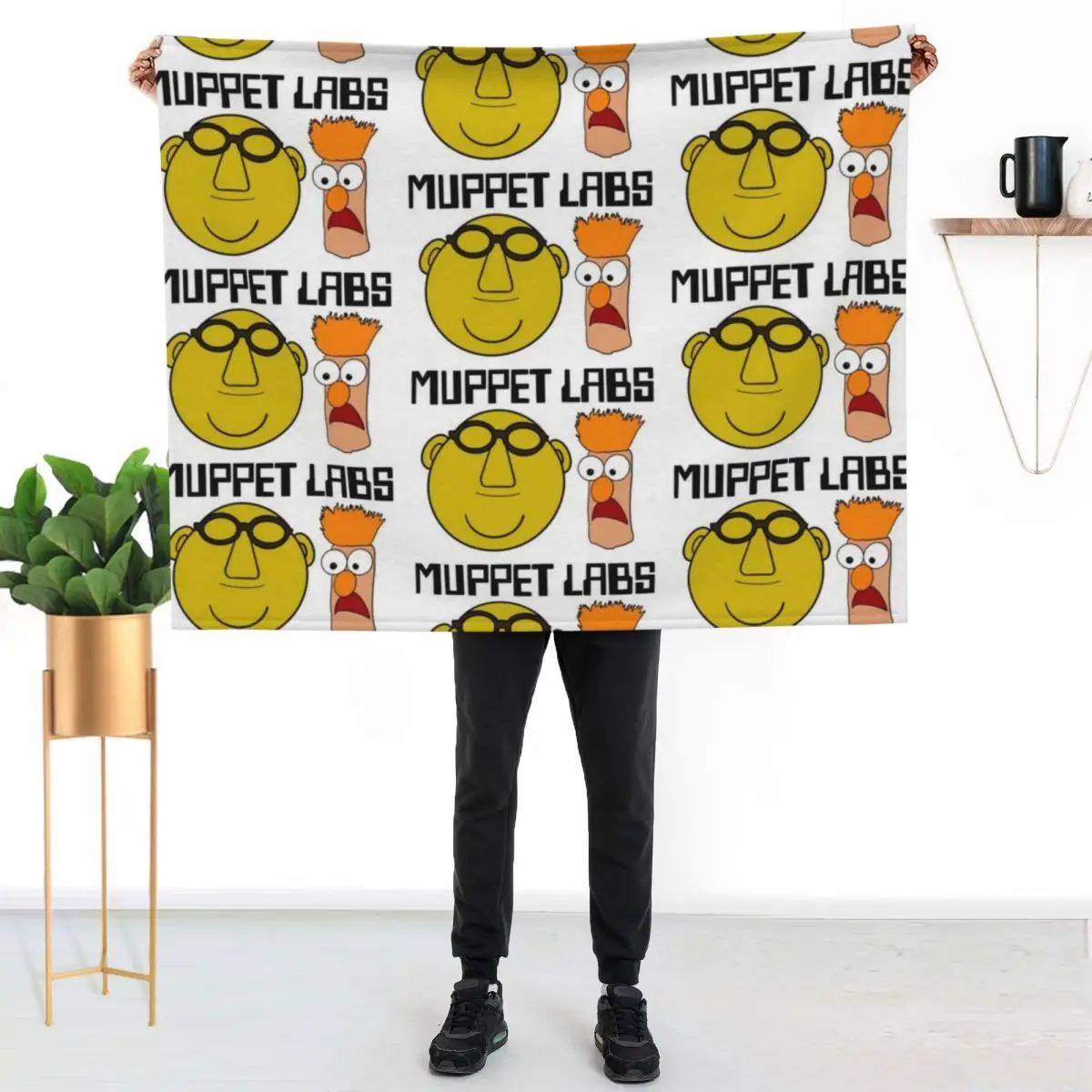 The Muppets - Dr. Bunsen Honeydew & Beaker Muppet Labs Throw Blanket Moving Bed covers For Decorative Sofa Blankets