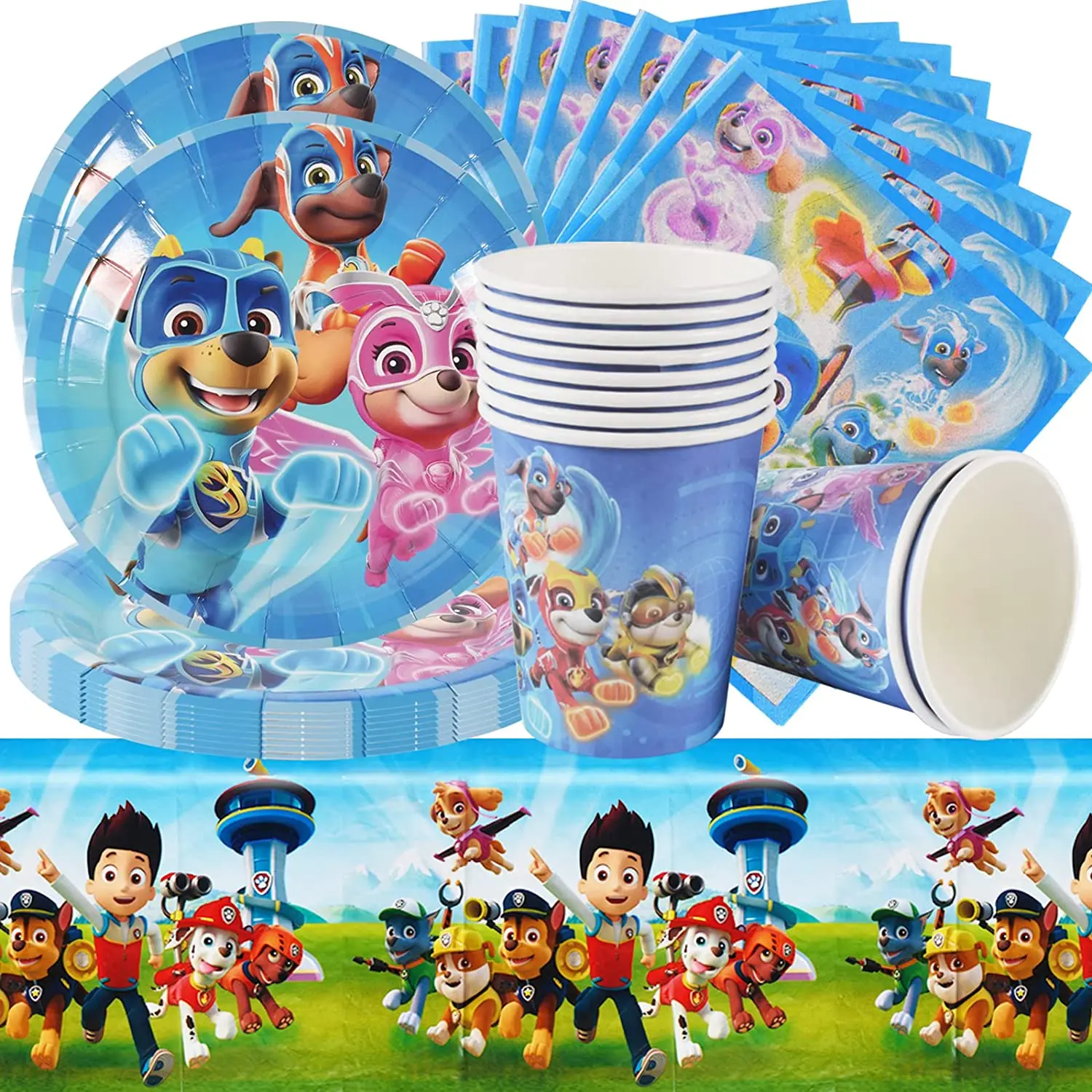 PAW Patrol Birthday Party Decoration Kit Kids Toy Aluminum Foil Latex Balloon Disposable Tableware Event Supplies Banner Backdro