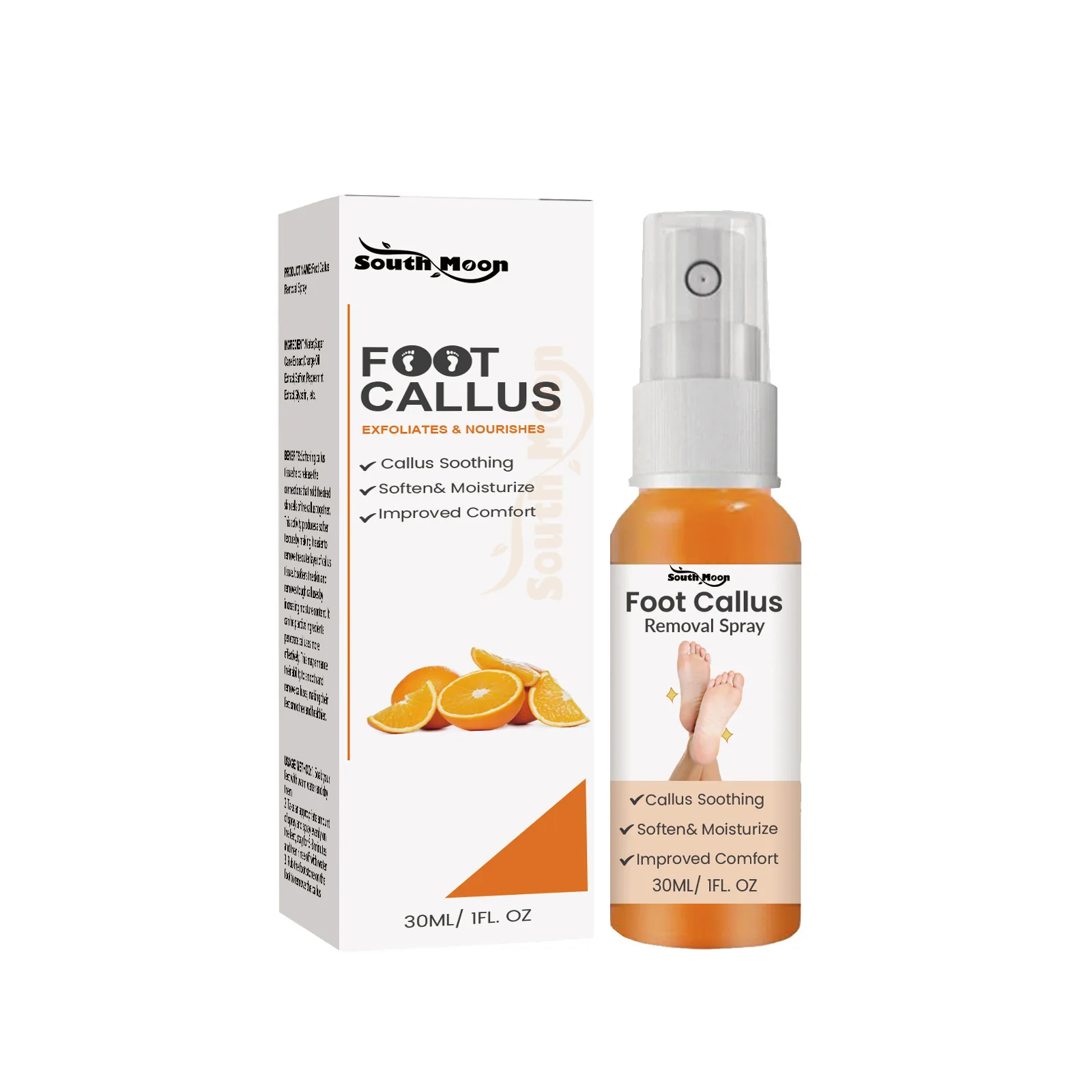 Spray exfoliant pour les pieds pour peaux gercées mortes, hydrate et se lie pour nettoyer et réparer les callosités rugueuses, 1PC