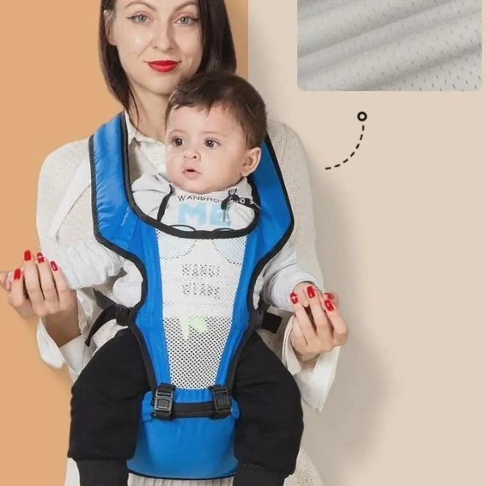 

Swaddle Wrap Baby Carrier Backpack Breathable Fabric Comfortable Baby Waist Stool Adjustable Straps Hands-Free