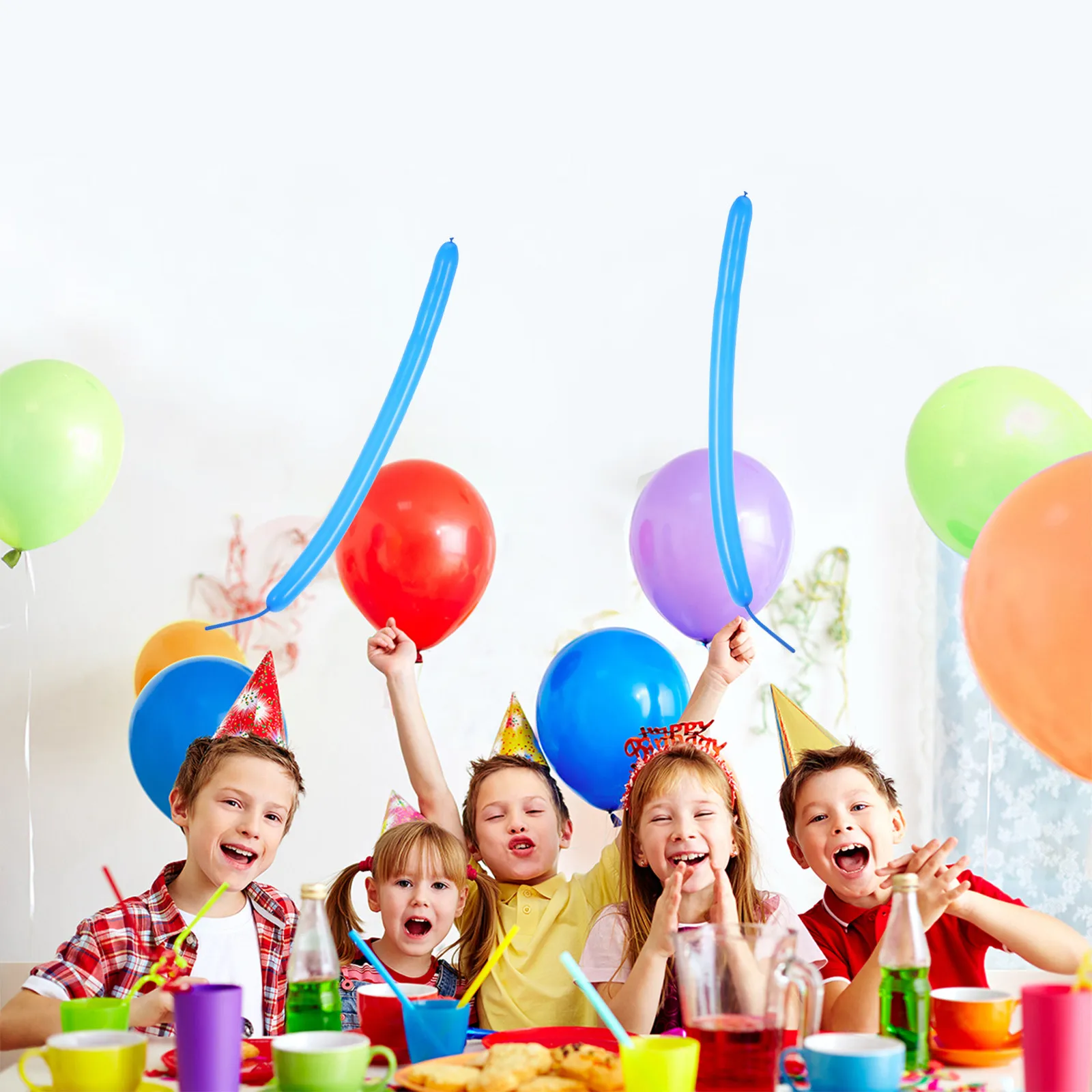 

100Pcs Latex Twisting Balloons Long Strip Modelling Balloons for Bridal Shower Engagement Prom Anniversary Outdoor Indoor Events