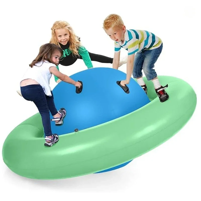 Inflatable dome rocking chair, seesaw rocker, rotating ball, thickened wear-resistant inflatable planet rocking chair rocker