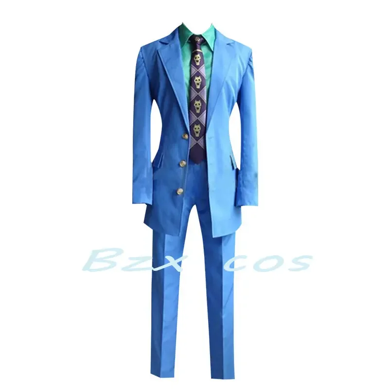 Kakajiri Kosaku cosplay costume anime JoJo's bicarre adventure Kira Yoshikage jackets pants tie cosplay suit wig