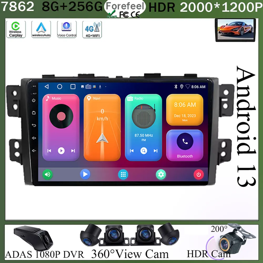 

Автомобильный Dvd-проигрыватель для Kia Borrego mohas 2008 - 2012 Android 13 Радио Стерео мультимедийный плеер GPS-навигация высокая производительность HDR QLED