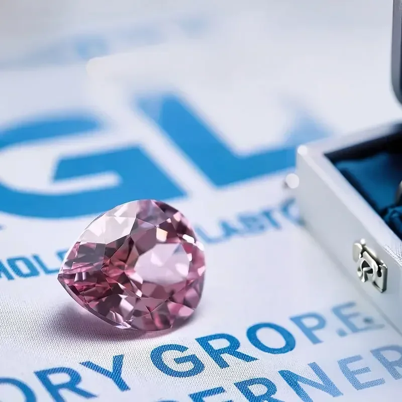 

L-Wholesale Lab Grown Sapphire Pear Shape Sunrise Pink Color VVS1 Gemstone Beads for Diy Jewelry Making Selectable AGL Certifica