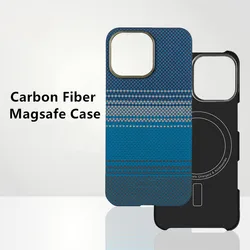 Asdipsa Genuine Aramid Carbon Fiber for Magsafe Case For iPhone 16 17 Pro Max 15Pro Matte Braided Moonrise Sunset Hard Cover