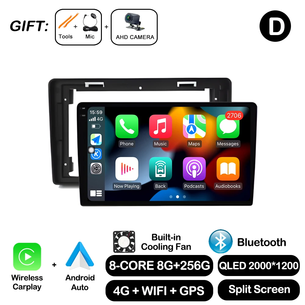 Android Auto Carplay Voor Citroen C2 C3 2001 2003-2010 Autoradio Multimedia Video Player WiFi GPS Navigatie DSP stereo