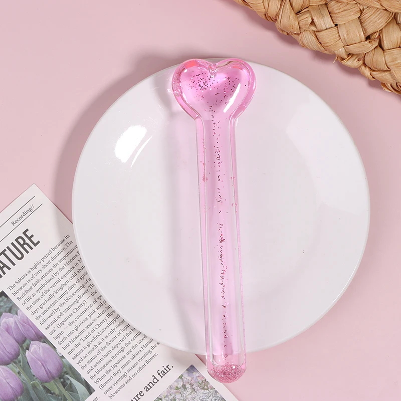 여성용 하트 모양 아이스 글로브 페이셜 쿨링 뷰티 볼 페이스 롤러 압축 아이스 볼 아이 마사지기 냉동 글로브 도구