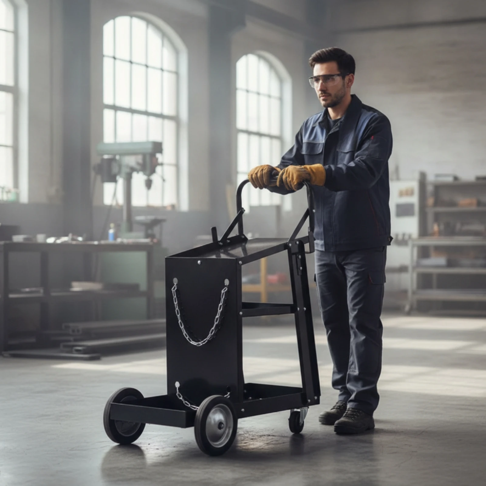 溶接工、作業場、ガレージ向けの耐久性のある車輪付き移動式製作カート