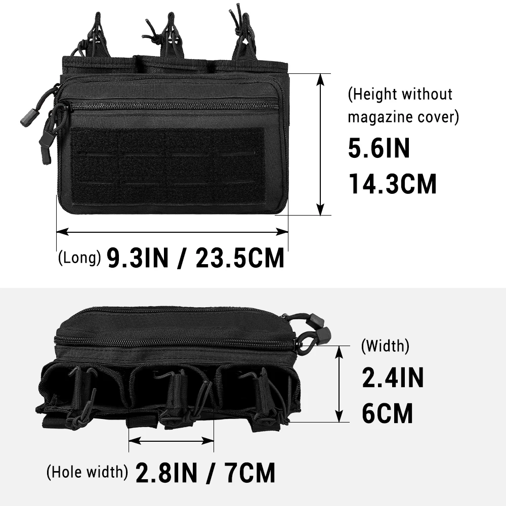 Molle Magazintasche Dreifach-Magazinhalter Gewehr-Magazintasche EDC-Tasche Universeller Patronenhalter Jagdtasche für M4 M14 M16 AK AR – Detail 7