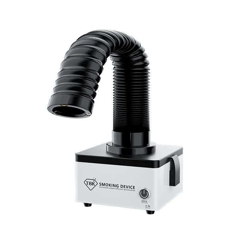 TBK 638 Filter Soldering Smoke Cleaner Smoking Dust Purifier Mini Fume Extractor With LED Light for BGA PCB Repair Tools