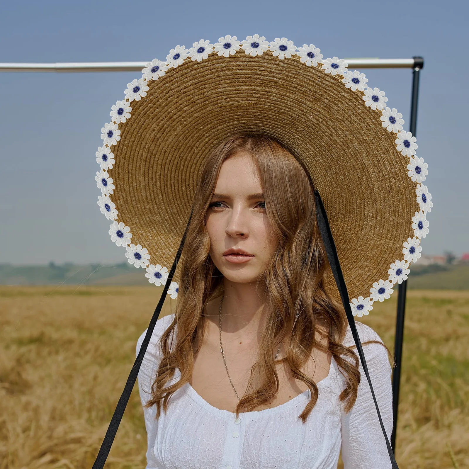 

15 Yards Embroidered Lace Trim Fabric Ribbon For Diy Sewing Crafts Wedding Decorations Hair Accessories Gift Wrapping Craft