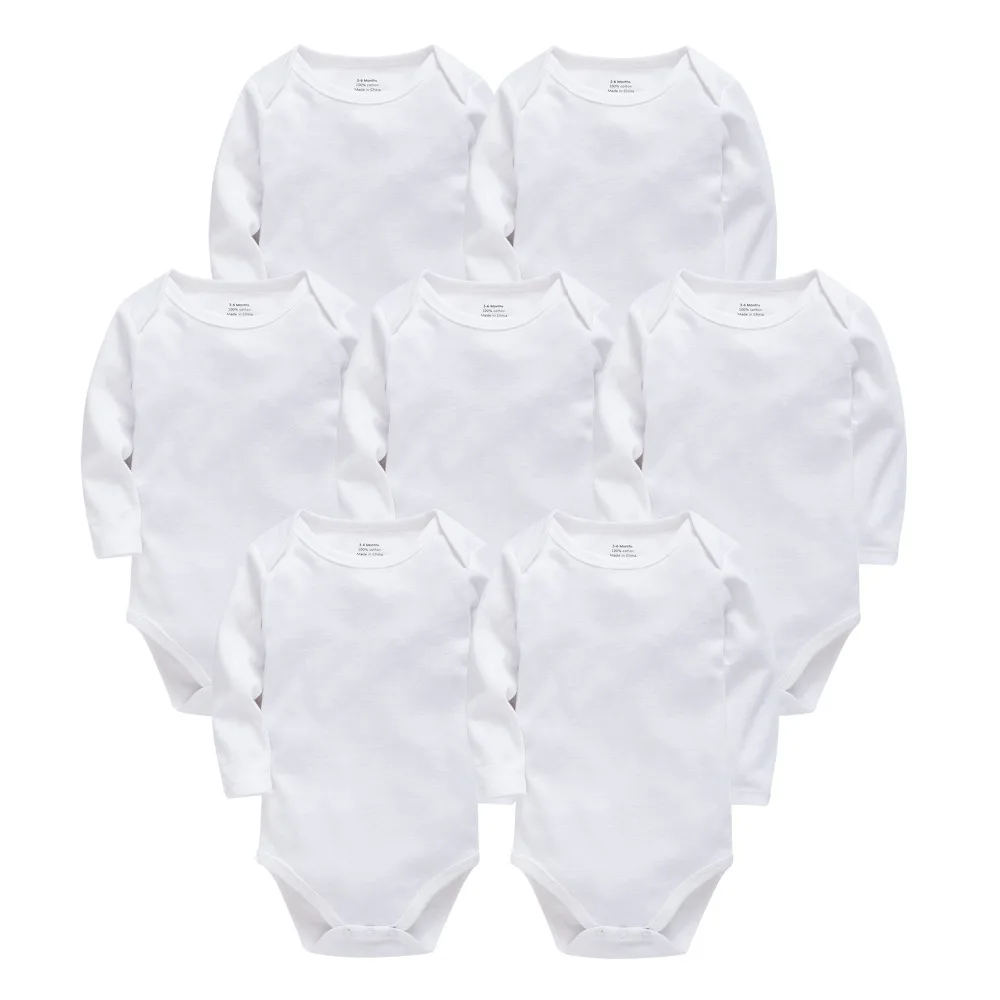 

2024 New Baby Bodysuits Cotton Newborn Boy Girl Long Sleeve White Blank Set Body Bebes Baby Girl Onesie Solid Pink Jumpsuits