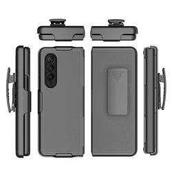 Hard Armor Funda Case for Samsung Galaxy Z Fold 6 5 fold6 Fold4 Fold3 Fold 4 3 Fold5 5G ZFold5 Belt Clip Holster Folding Covers