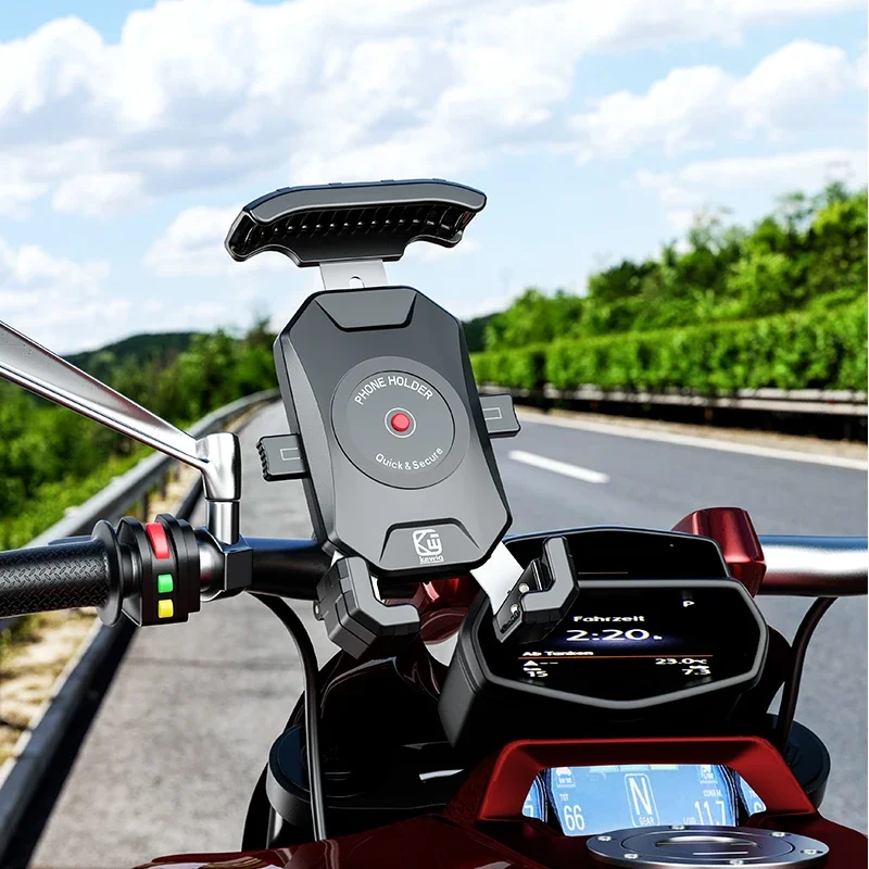 Motorbike Bicycle Phone Mount GPS Support Mobile Phone Motorcycle Phone Holder Clip Antislip Stand Shockproof Bracket For iPhone