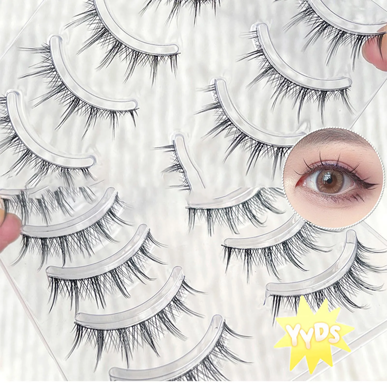 Makeup Curling False Eyelashes Comfortable Eye Makeup False Eyelashes for Beauty Blogger Makeup Lover Use