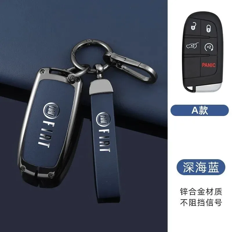 Luxury Zinc alloy Car Remote Key Case Cover Protector For Fiat Freemont Toro 500X 500L 2016 2017 2018  Shell Car Key Bag Lock