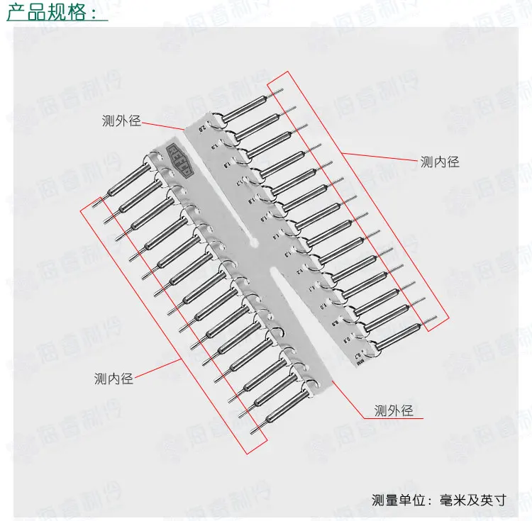 Original 10971 Refrigeration and Air Conditioning Copper Tube Capillary Inner Diameter Outer Diameter Measuring Tool