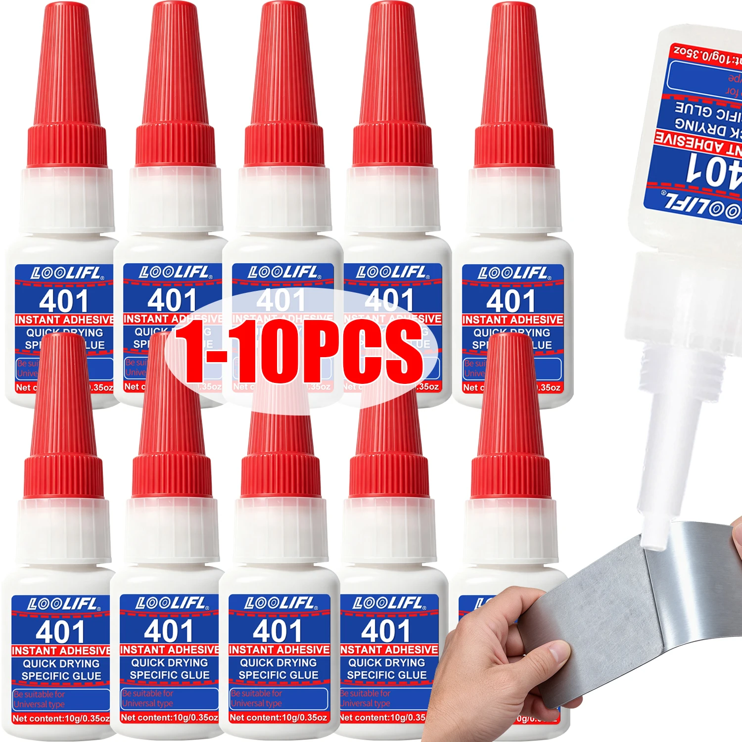 Multi‑Purpose Super Glue Quick Drying 401 Strong Instant Adhesive Clear For Wood Plastic DIY Crafts Metal Glass Bond Repair Tool