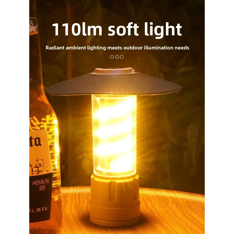 Multifunctional Rechargeable Camping Light - Portable Tent Lamp Handheld Flashlight for Outdoor Stall Lighting