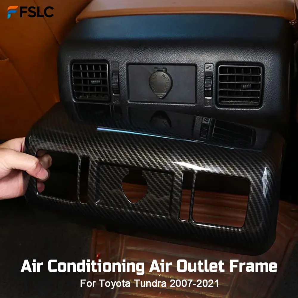 

⭐ Оригинальный ⭐ Декоративная рамка воздуховода кондиционера для Toyota Tundra 2007-2021, аксессуары для интерьера из углеродного волокна