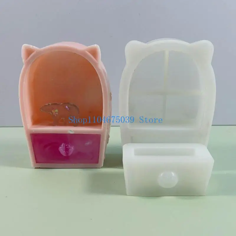 

5asd Ears Drawer Storage Box Silicone Mold for Epoxy Resin Crafts Jewelry Storage